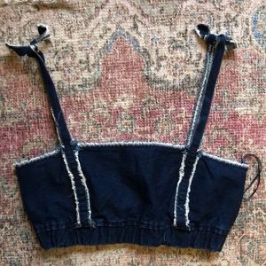 Zara Denim Cropped Top